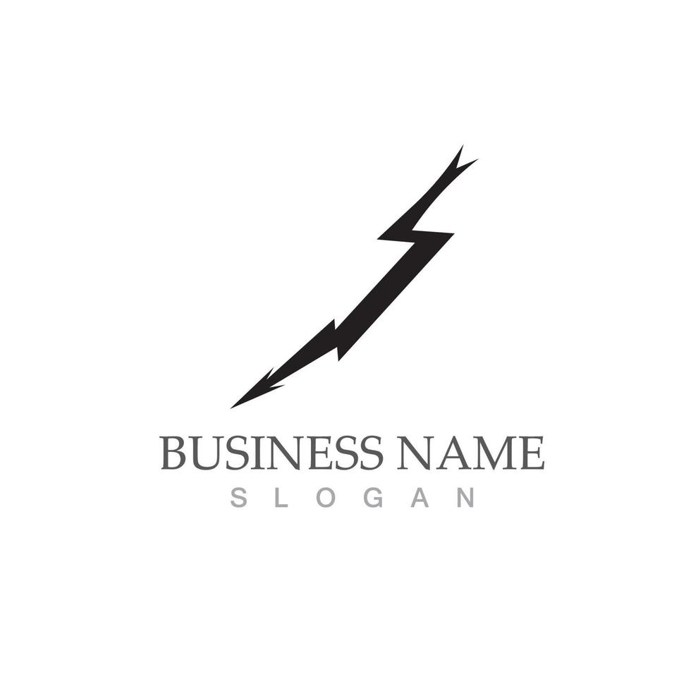 flash thunderbolt logo template vector