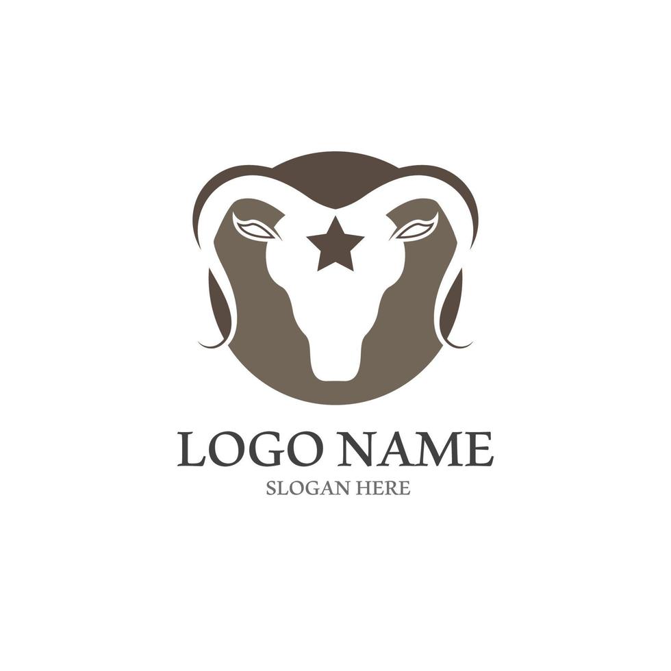 Goat logo template vector icon