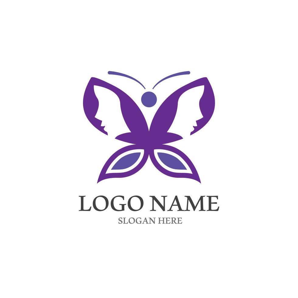 Butterfly logo icon vector design