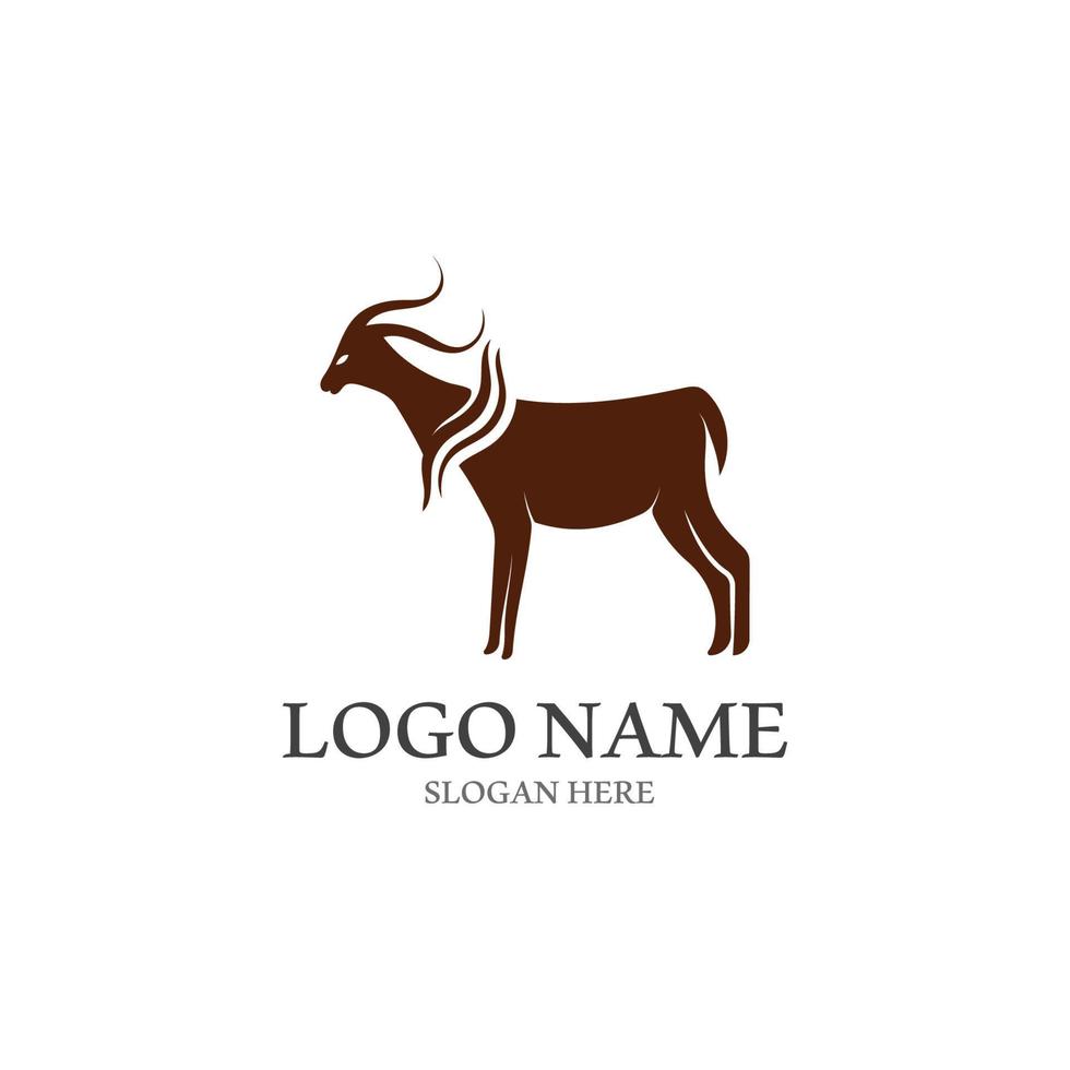 Goat logo template vector icon