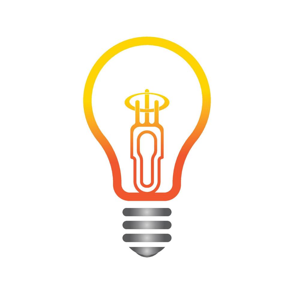 light bulb symbol icon vector