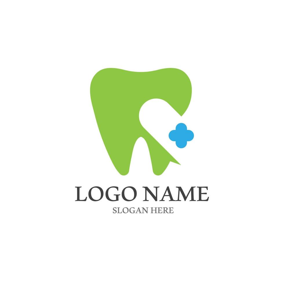 Ilustración de vector de plantilla de logotipo dental