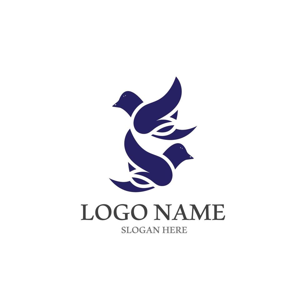 Dove bird logo vector design