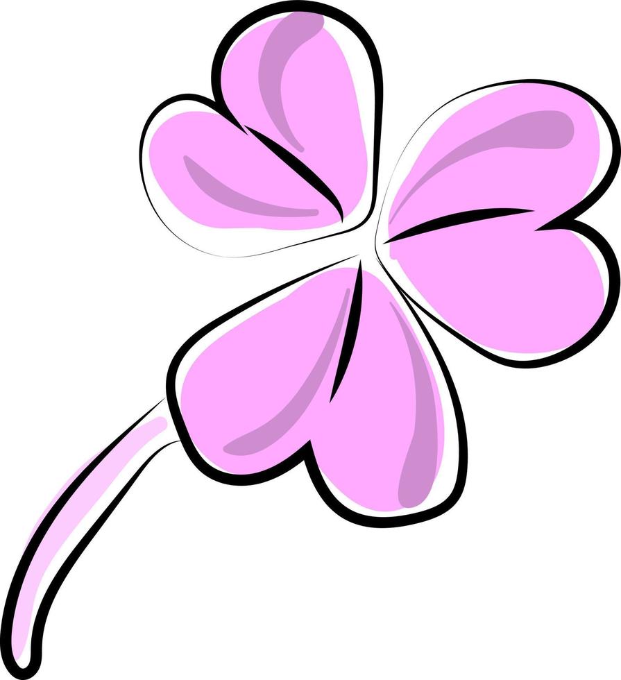 Pink flower, illustration, vector on white background.