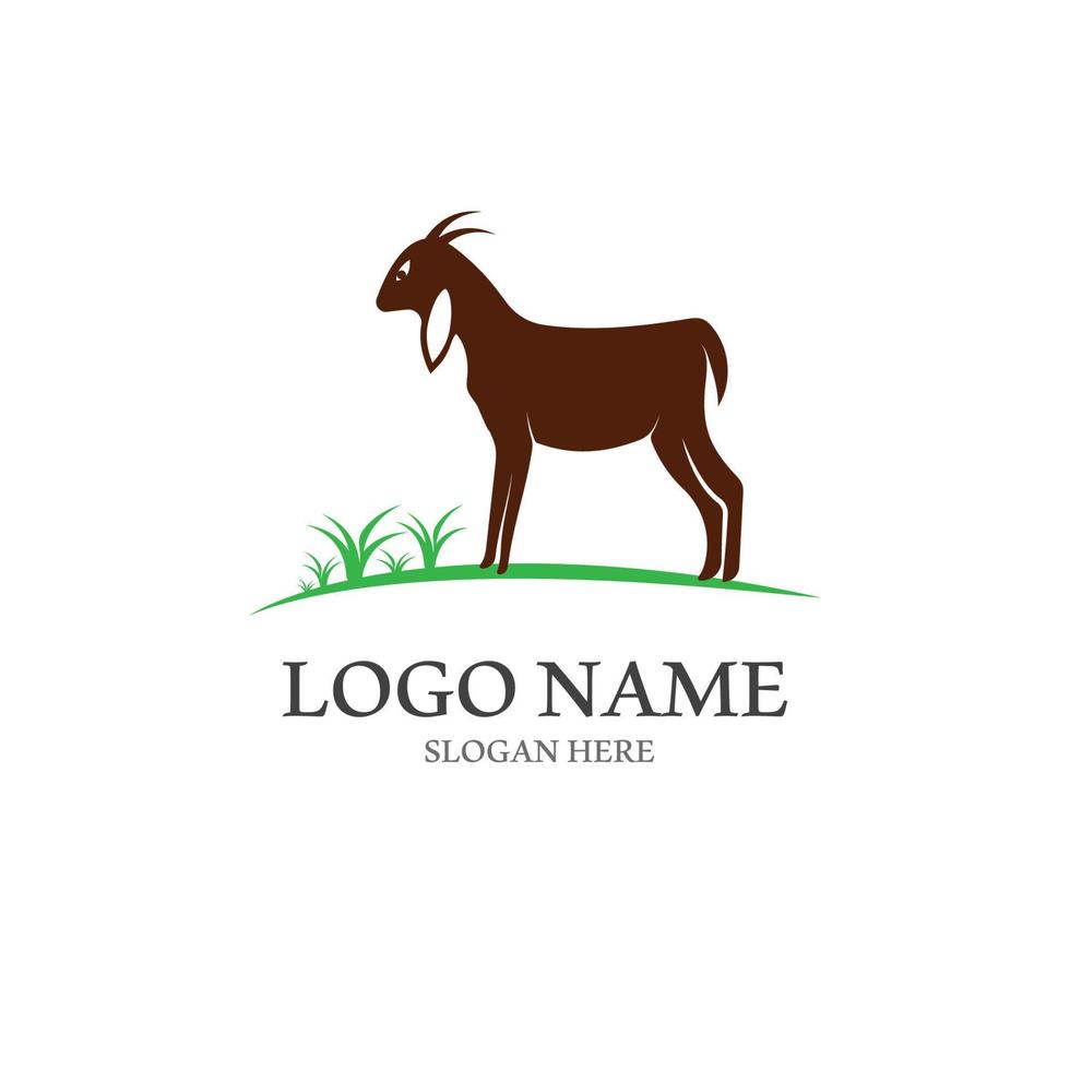 Goat logo template vector icon