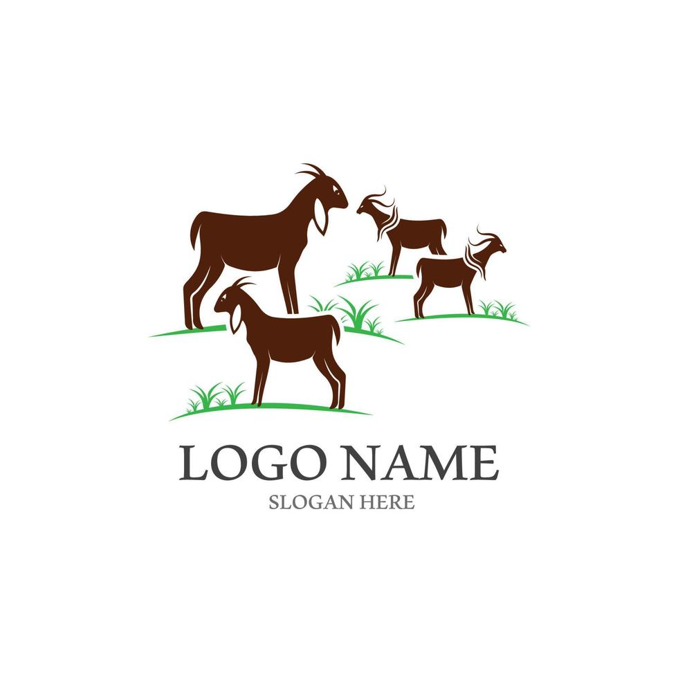 Goat logo template vector icon