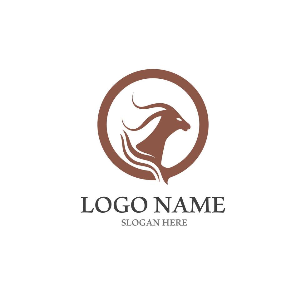 Goat logo template vector icon