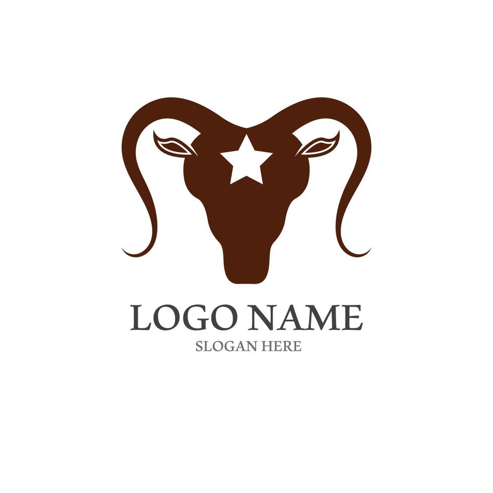 Goat logo template vector icon