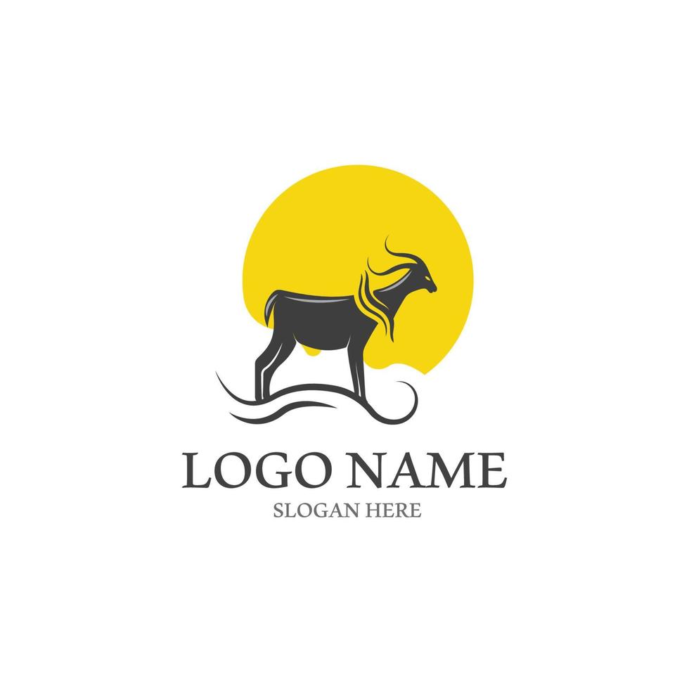 Goat logo template vector icon