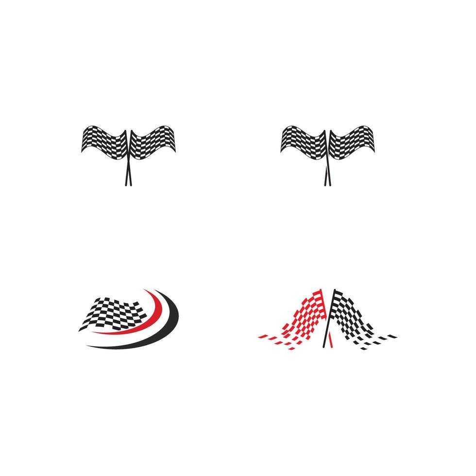 vector de ilustración de diseño simple de icono de bandera de carrera