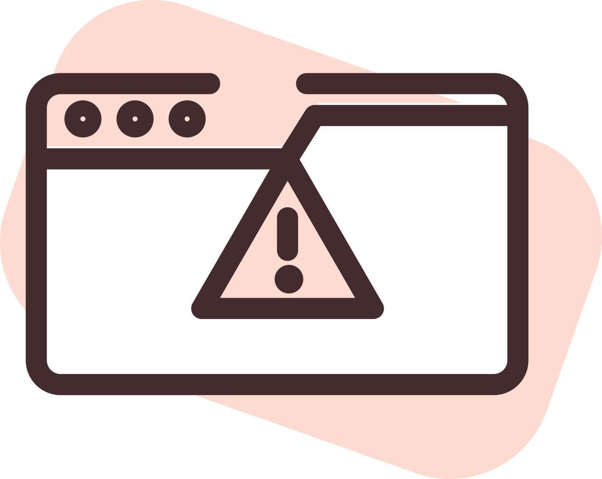 Computer error, illustration, vector on a white background.