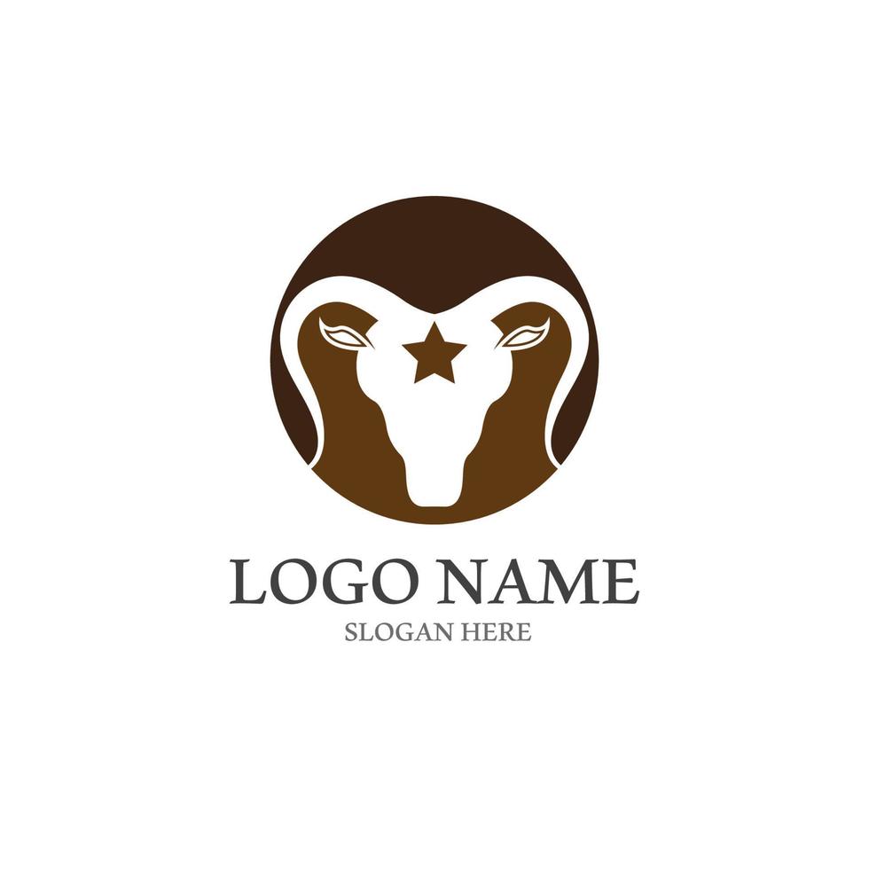 Goat logo template vector icon