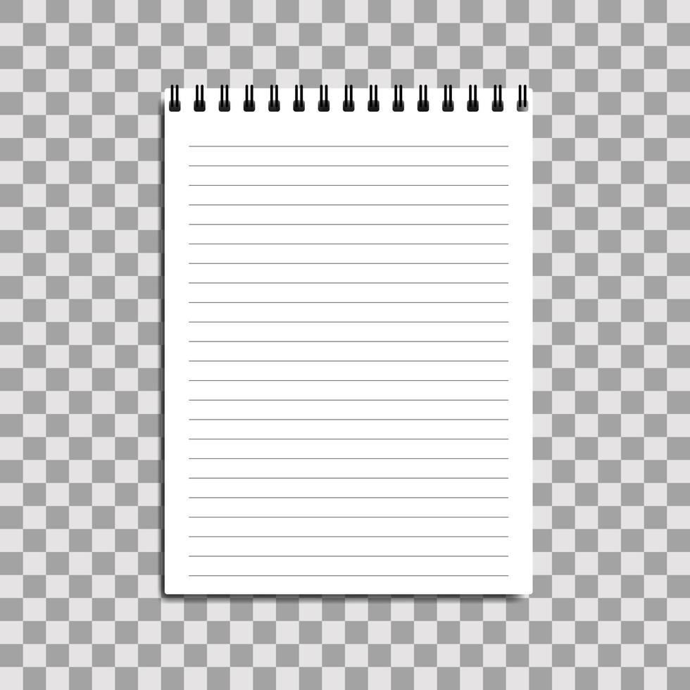 Realistic notebook memo notepad template design. vector illustration. EPS 10.