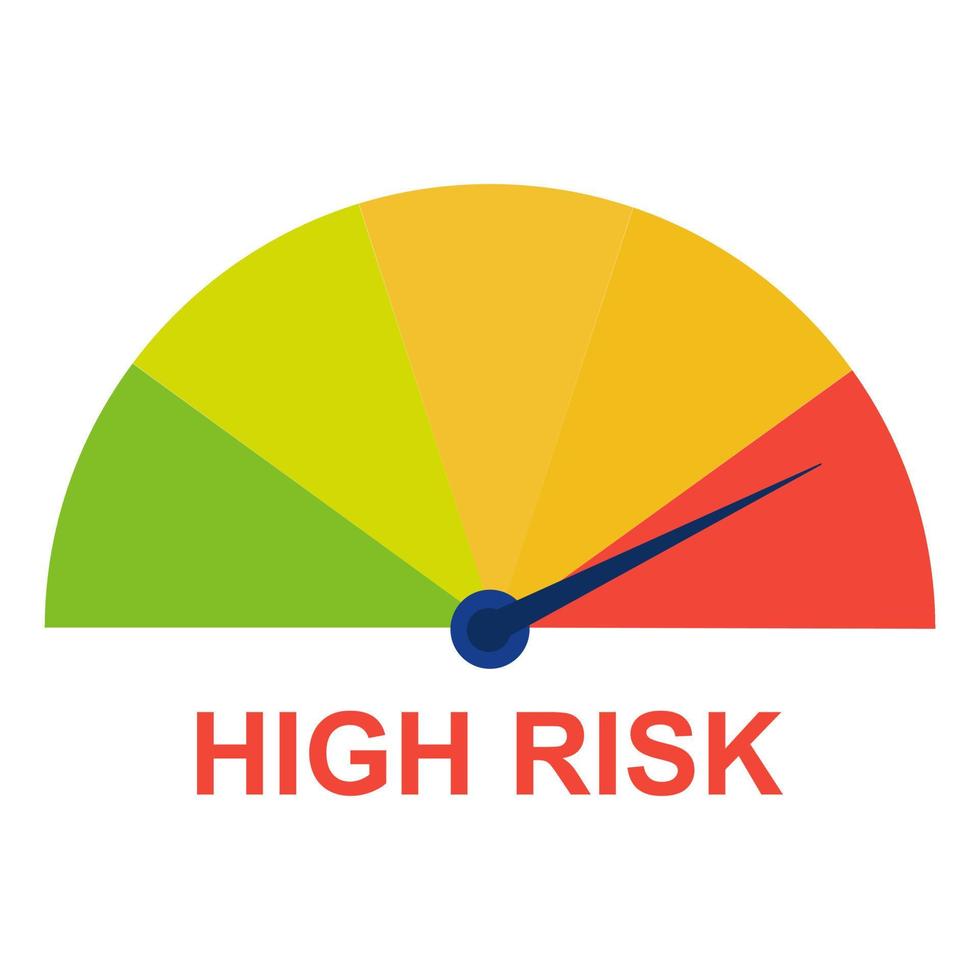 High risk icon on white background. vector illustration. EPS 10.