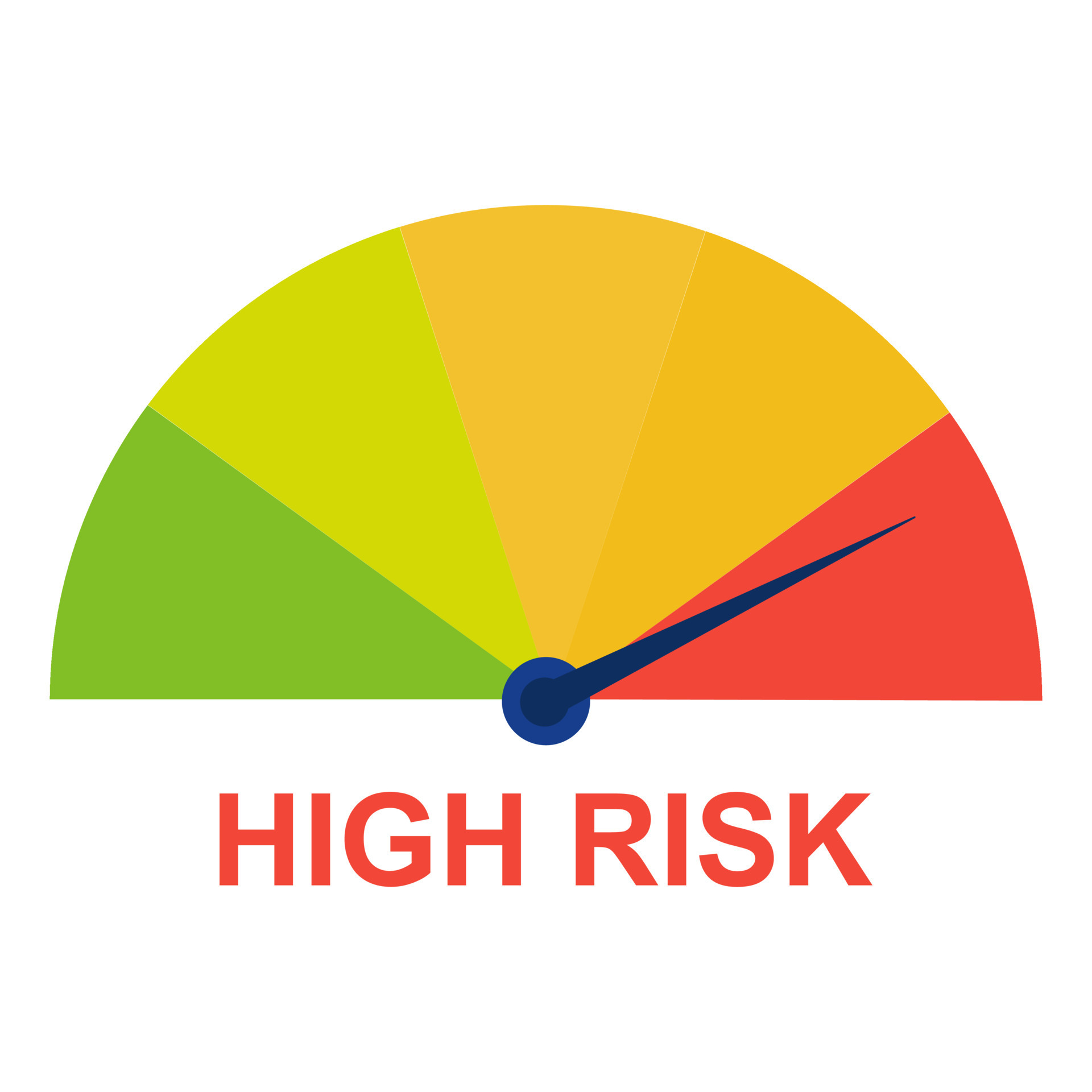 High risk icon on white background. vector illustration. EPS 10
