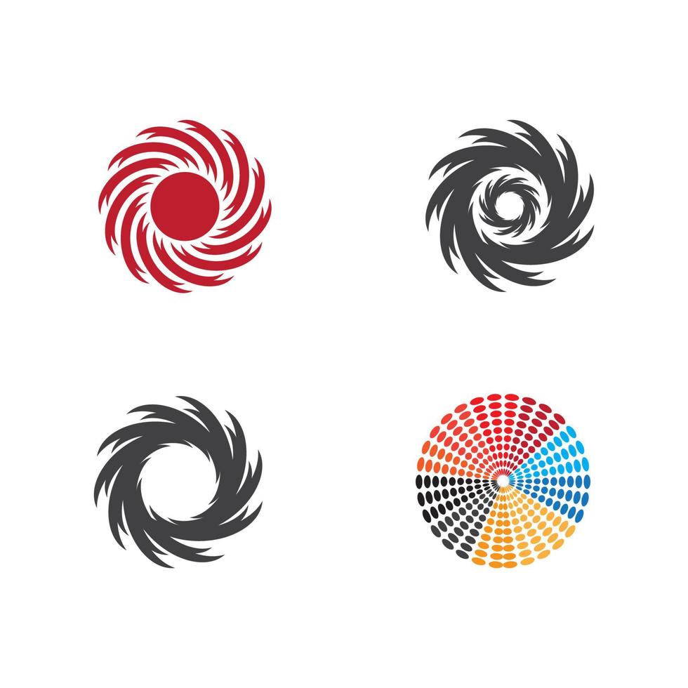 diseño de plantilla de logotipo de icono de ilustración de vector de vórtice