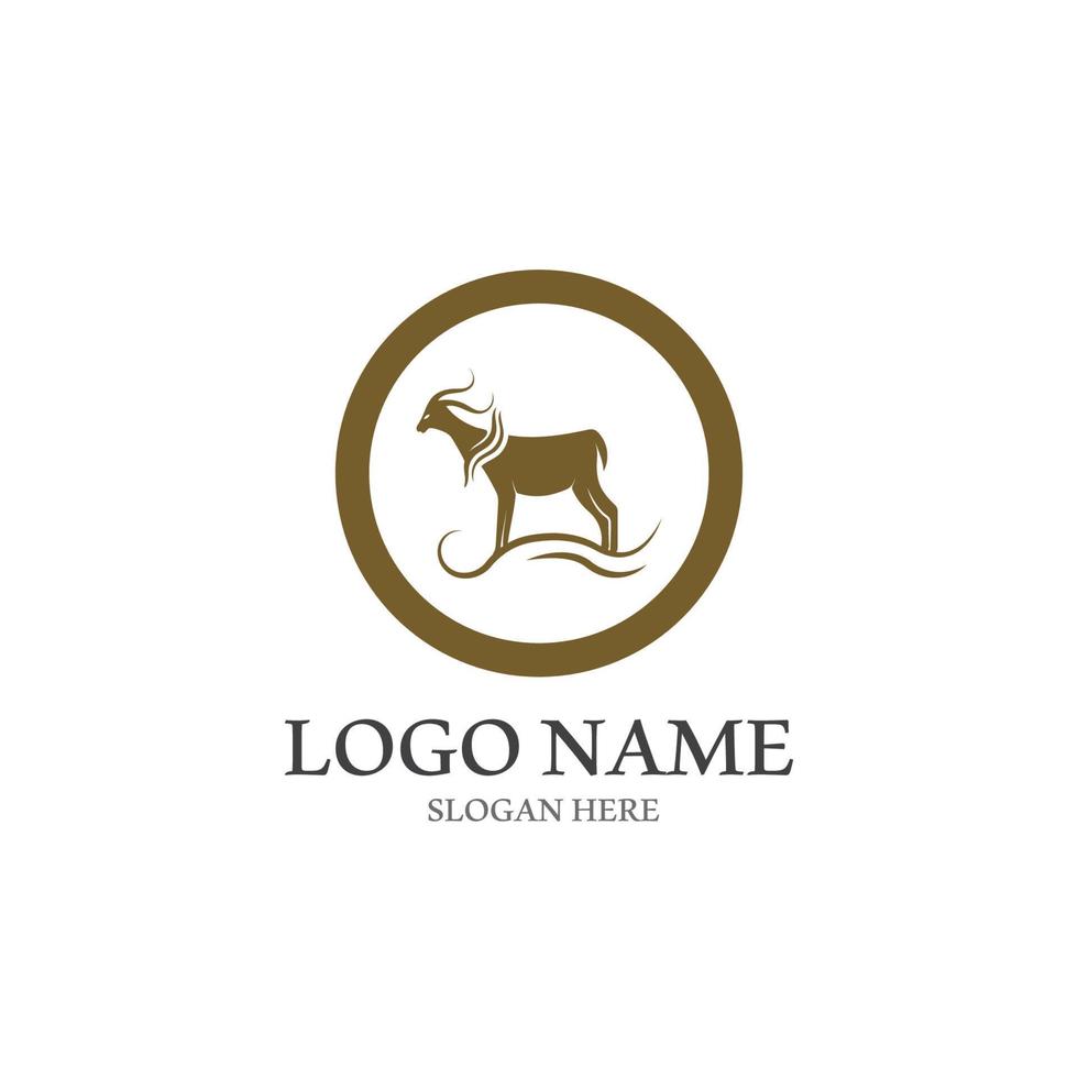 Goat logo template vector icon