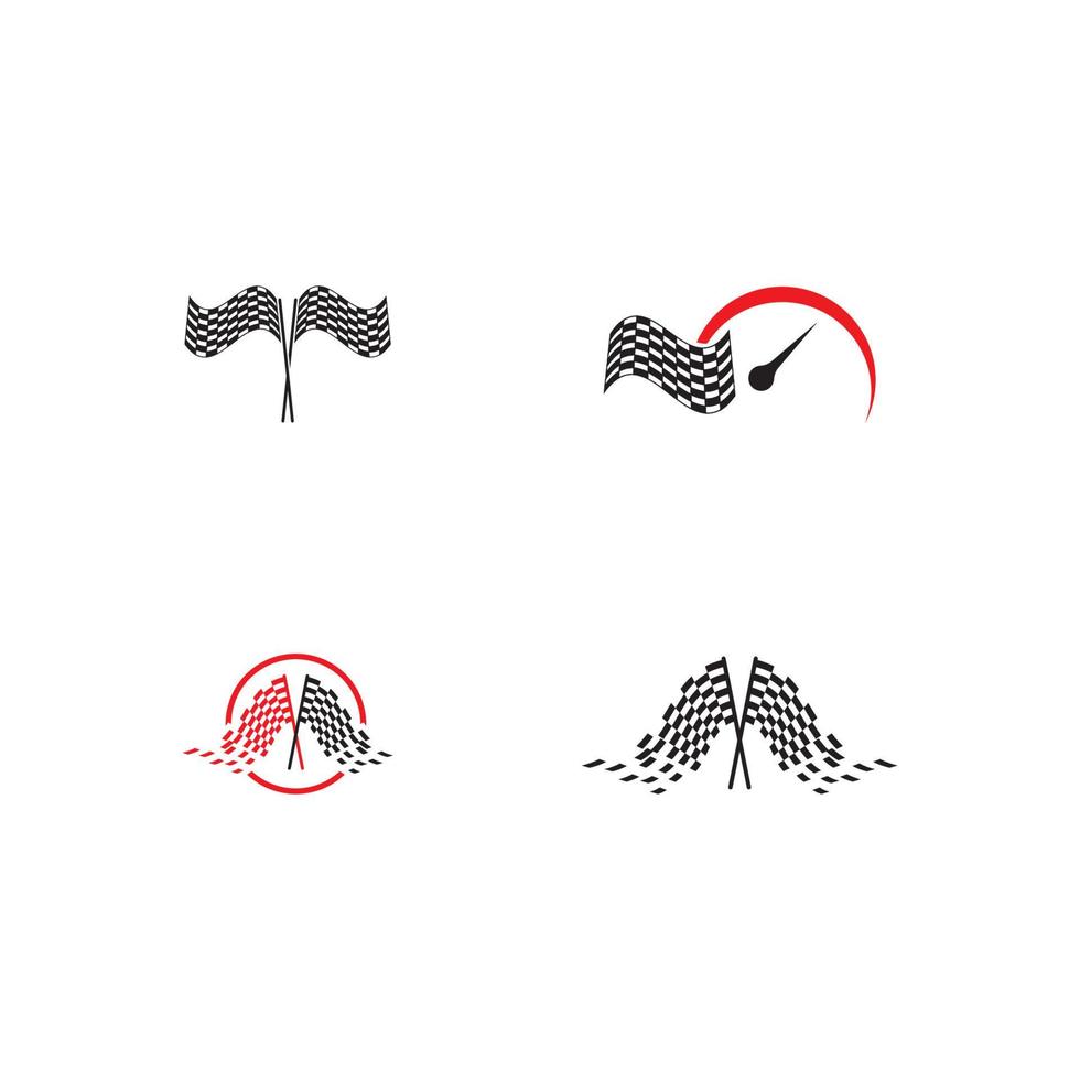 vector de ilustración de diseño simple de icono de bandera de carrera
