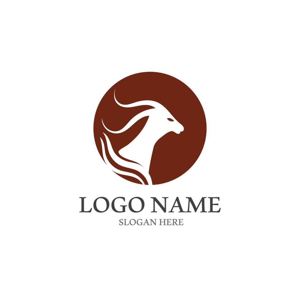 Goat logo template vector icon