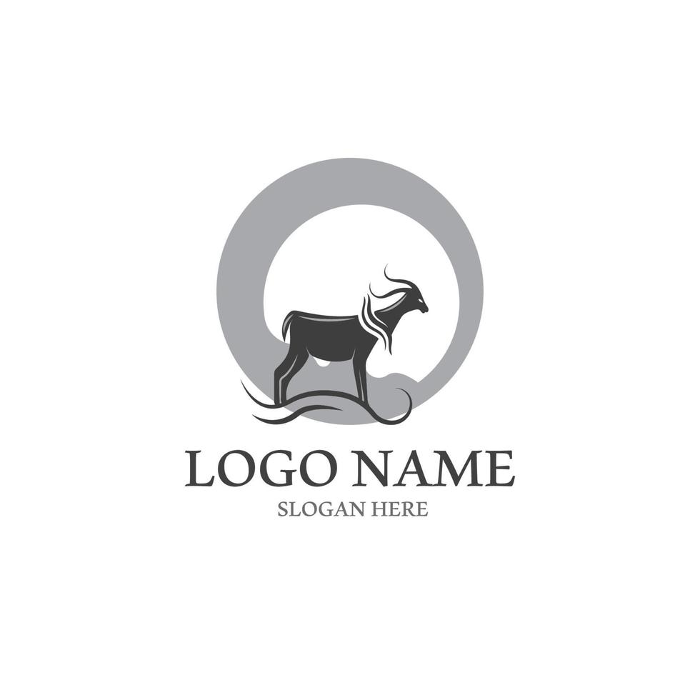 icono de vector de plantilla de logotipo de cabra