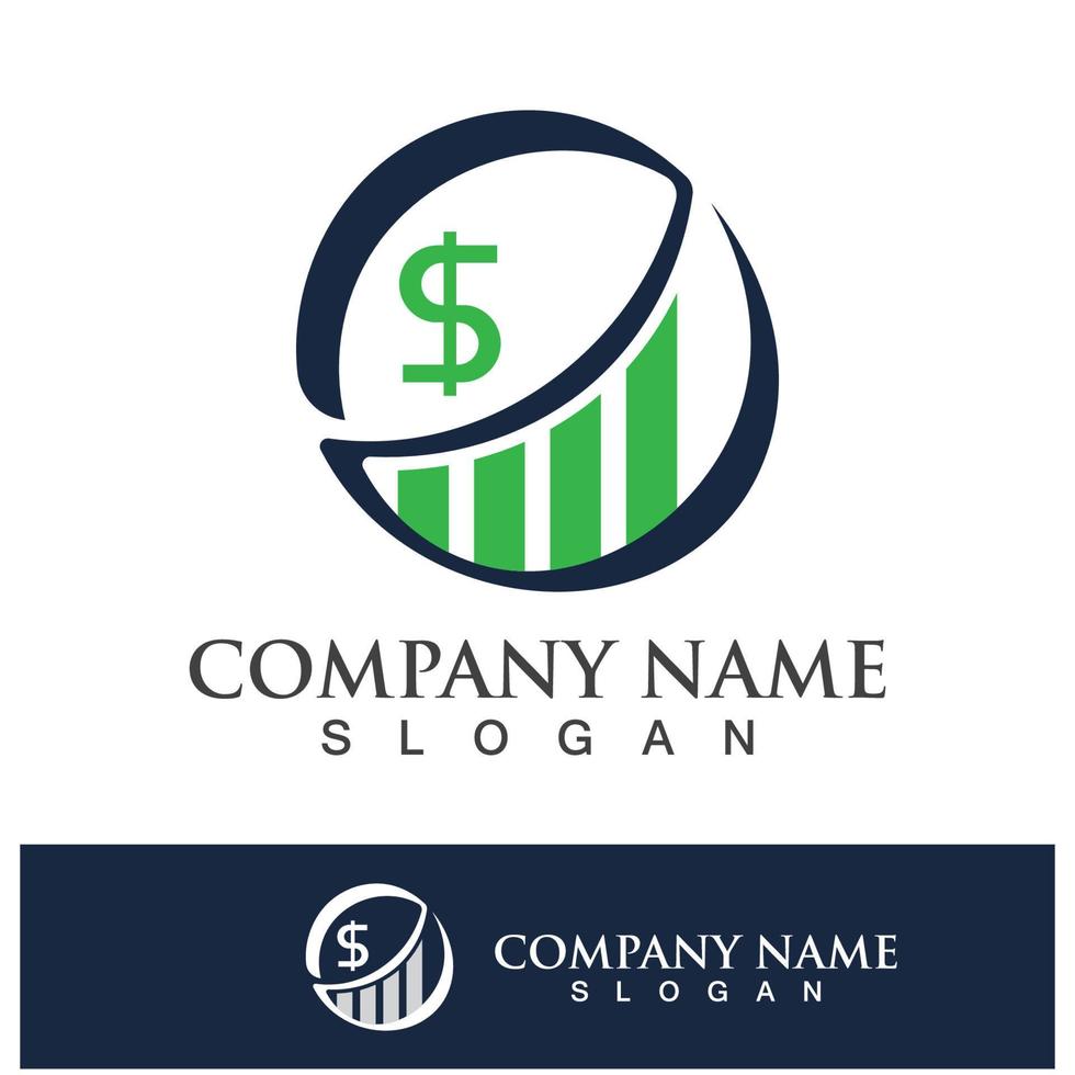 Business finance logo template vector
