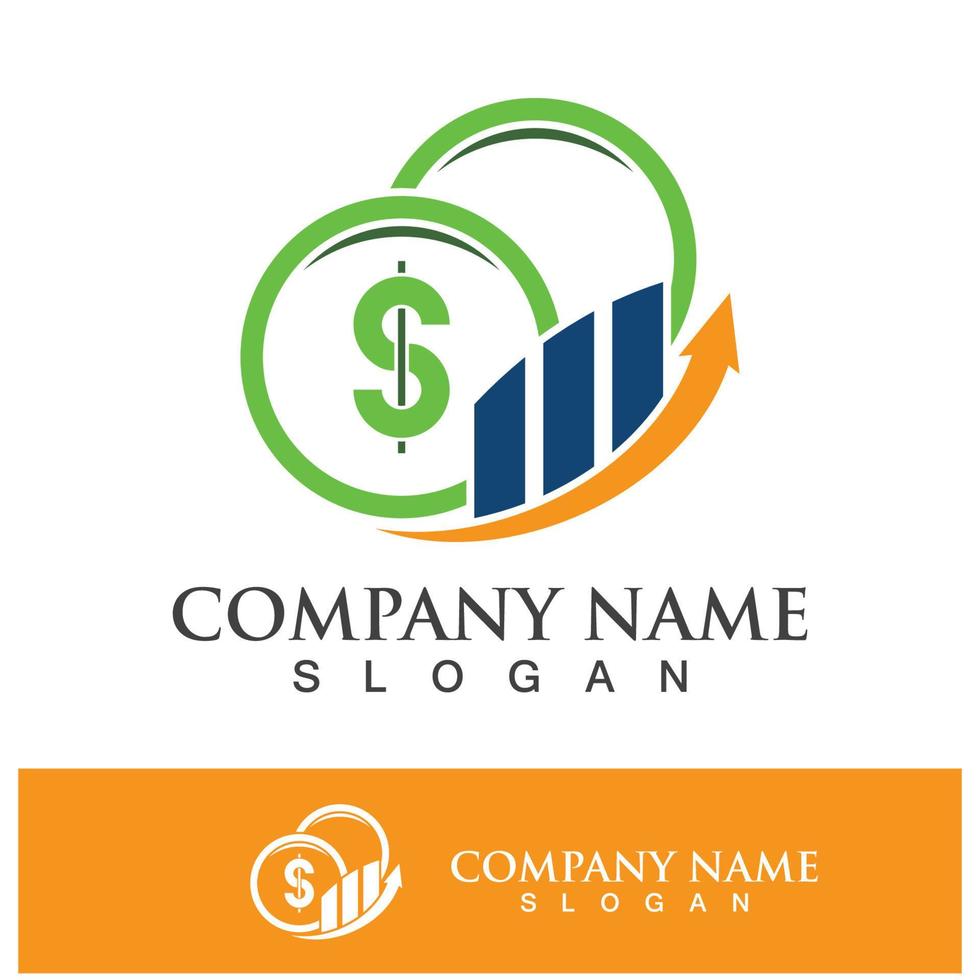 Business finance logo template vector