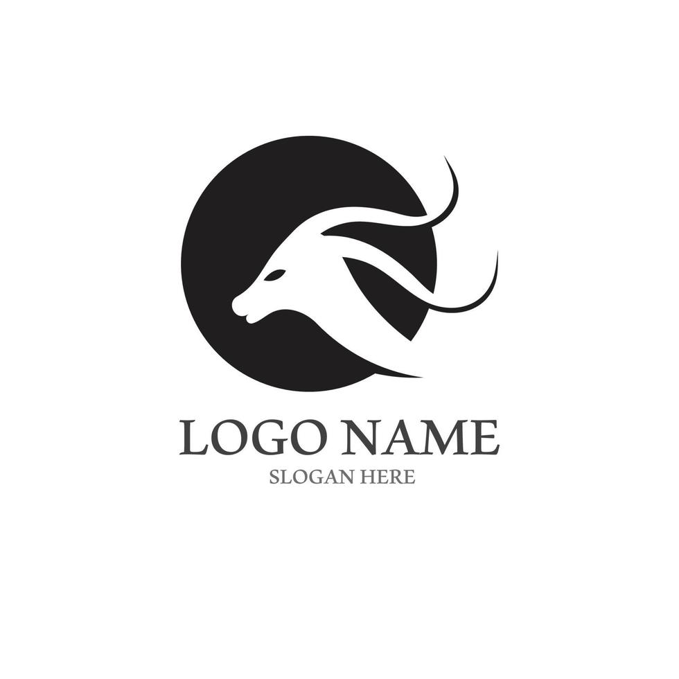 Goat logo template vector icon