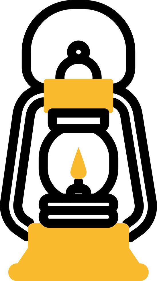 Camping oil torch, illustration, vector on a white background.