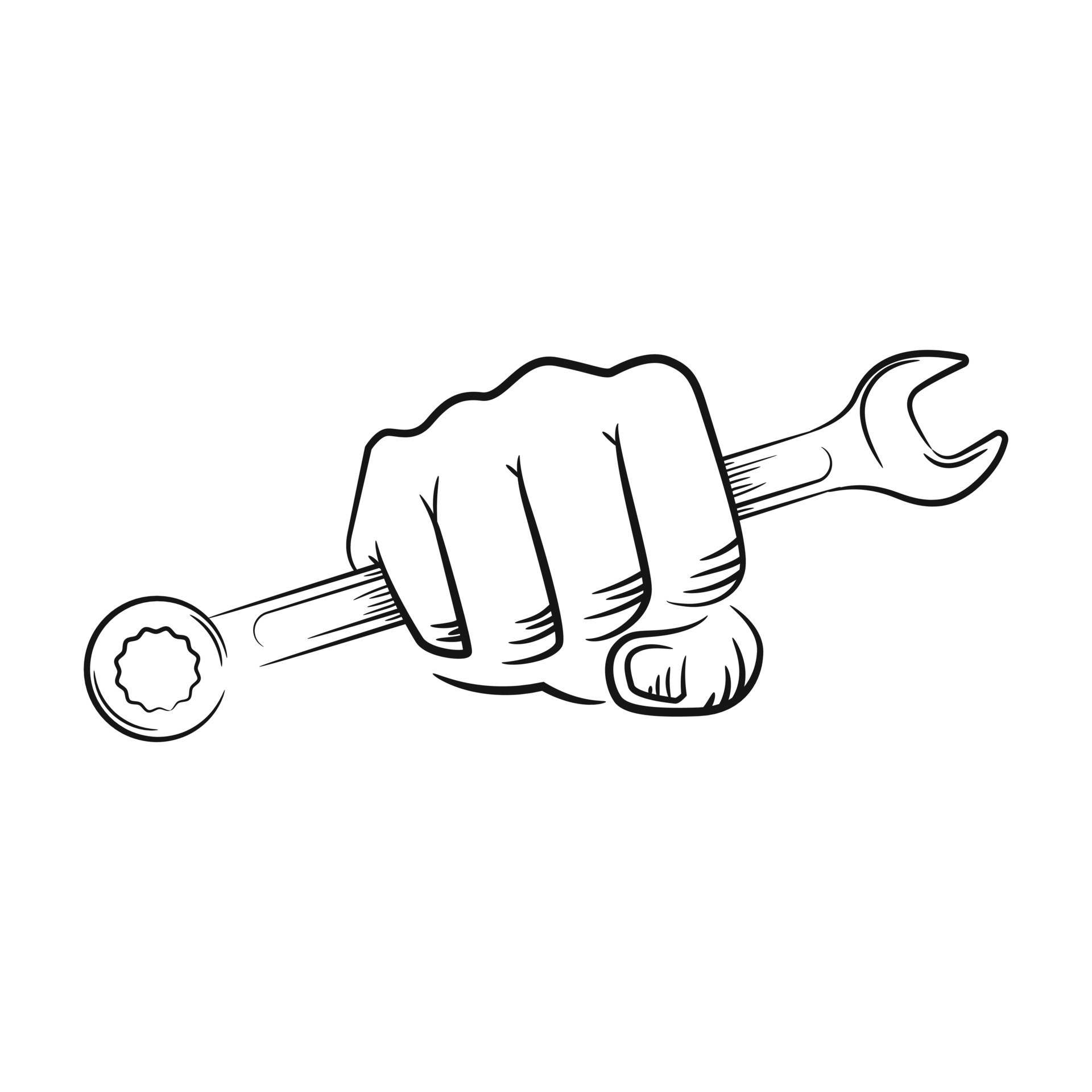 wrench and hand logo icon and vector 13916818 Vector Art at Vecteezy