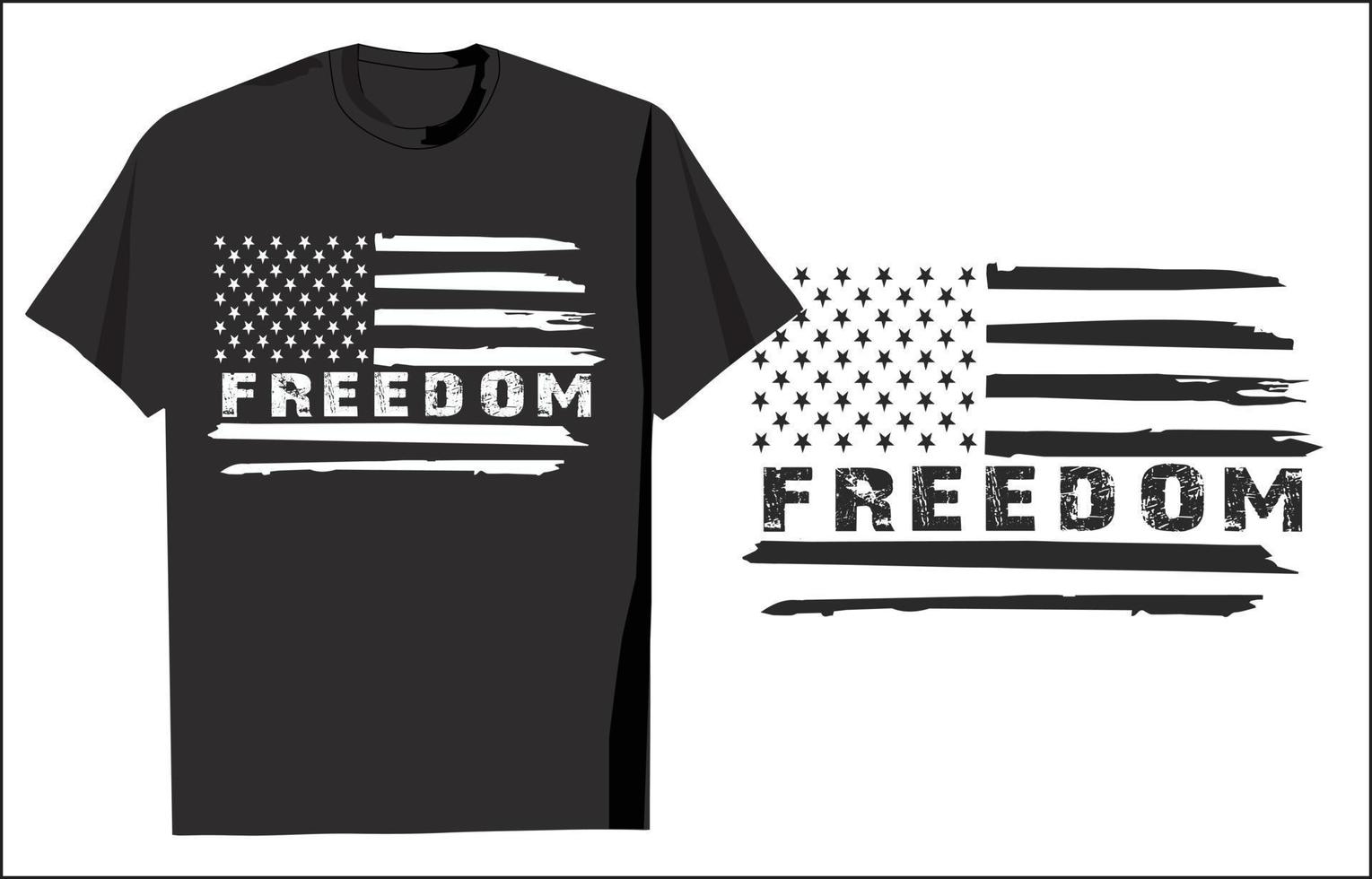 Freedom Flag T Shirt Design vector