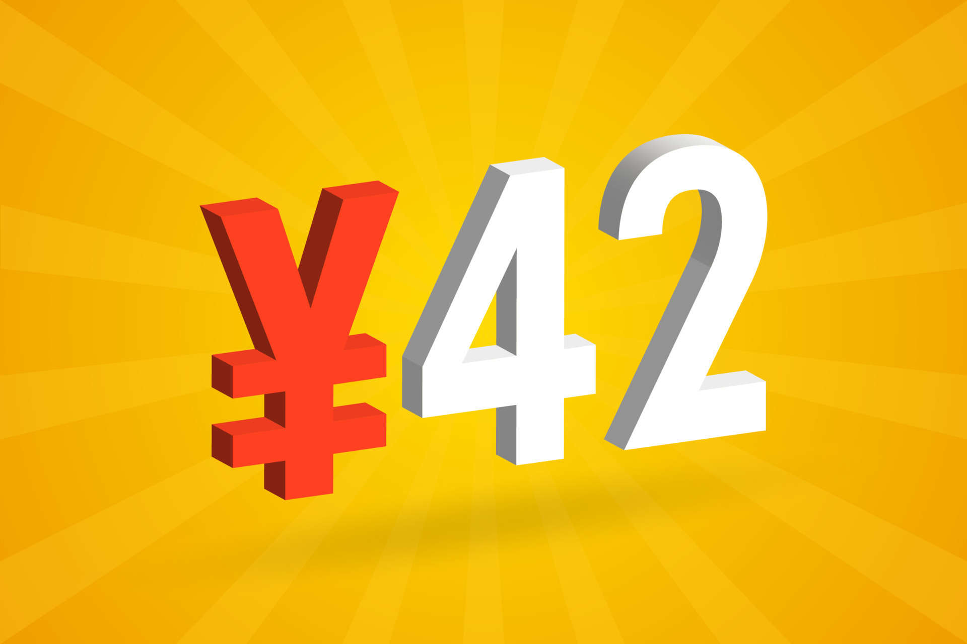 42-yuan-chinese-currency-vector-text-symbol-42-yen-japanese-currency