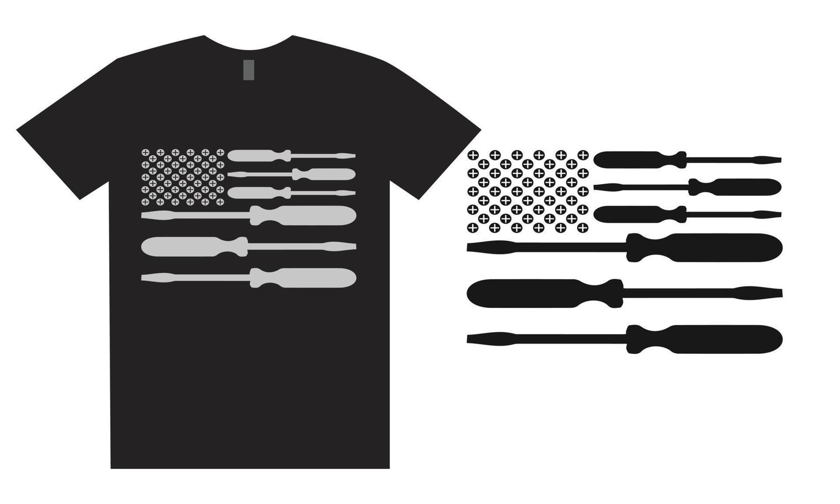 Screwdriver With USA Flag Design vector