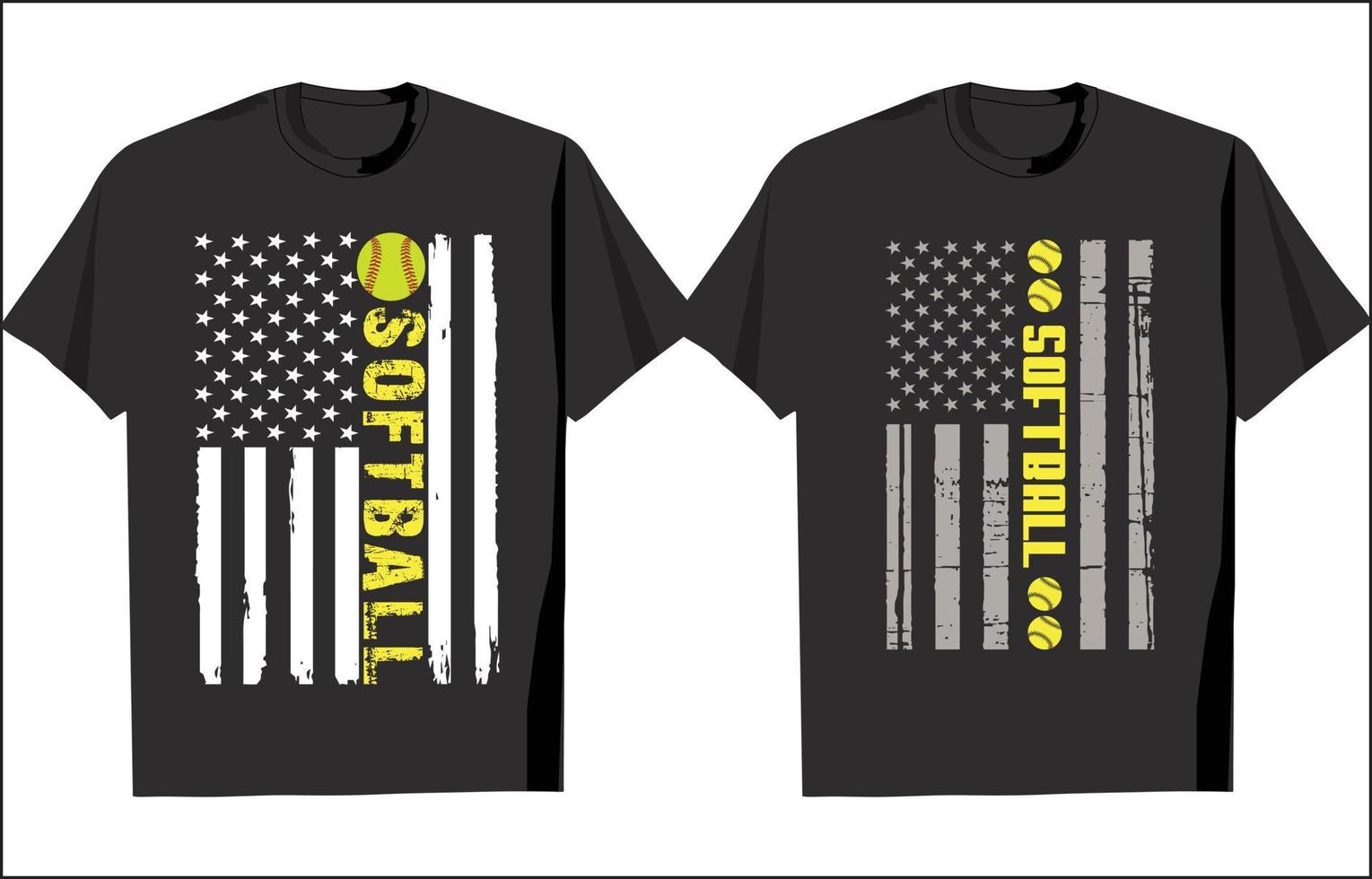 Softball With American Flag T Shirt Design 13918147 Vector Art at Vecteezy
