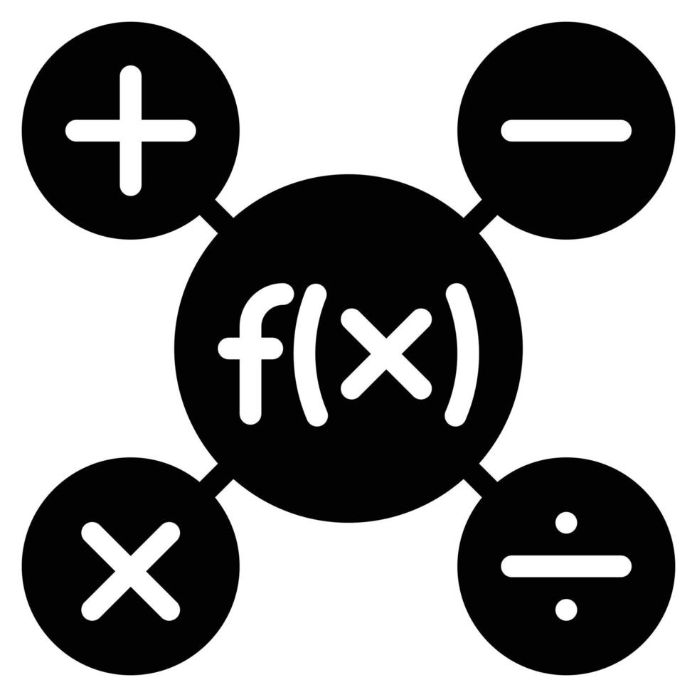 ilustración de vector de icono de matemáticas. educación . tecnología