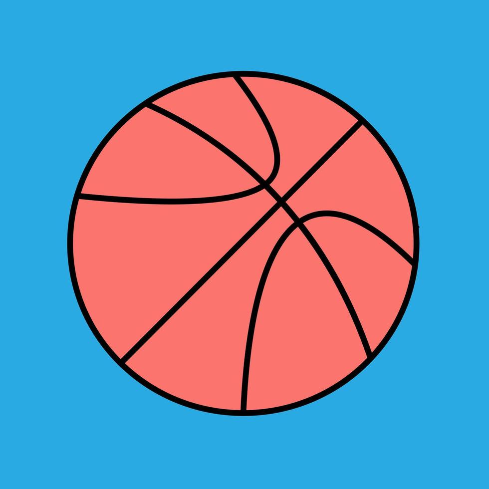 íconos de baloncesto en un fondo blanco con bordes grises anaranjados. ilustración de deportes populares vector