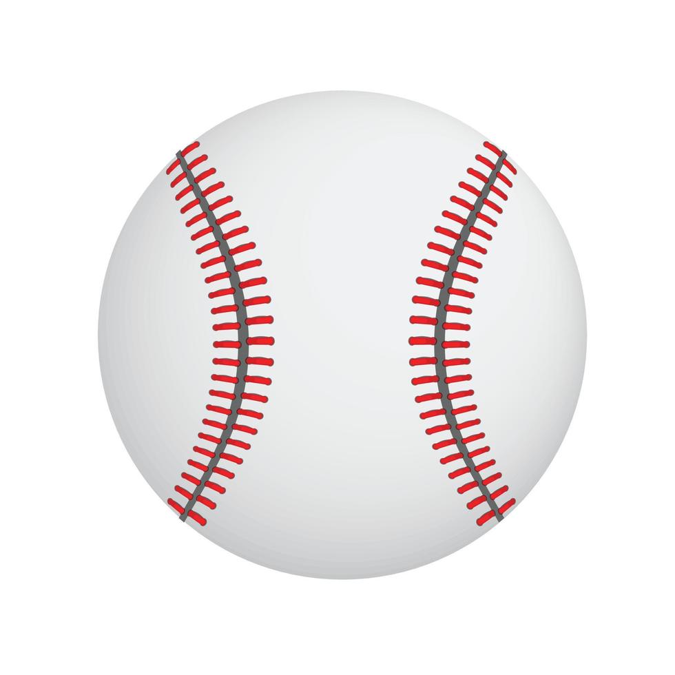 ilustración vectorial de pelota de cuero de béisbol vector