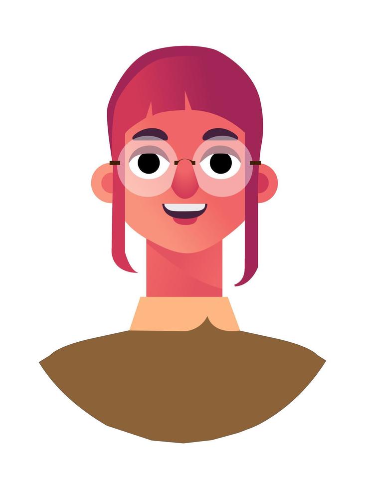 icono de avatar de niña vector