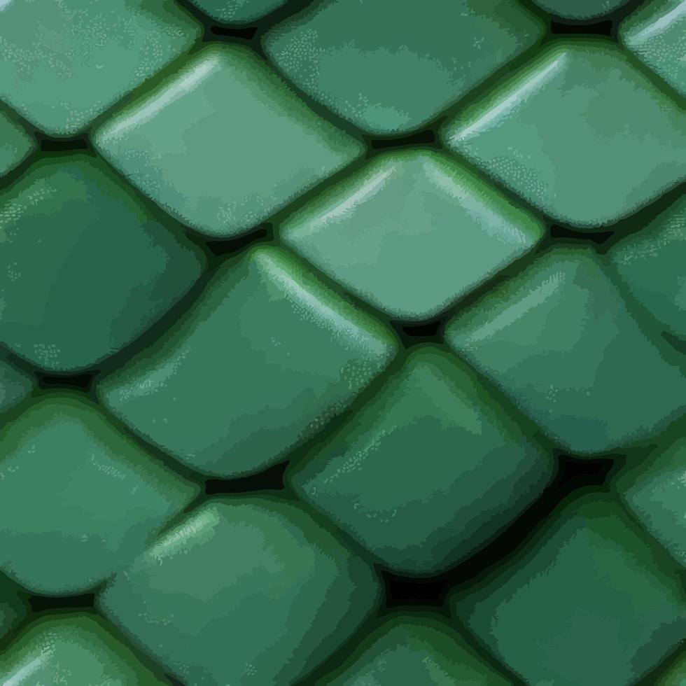 vector de ilustración de patrones sin fisuras de escala de dragón verde bueno para el fondo