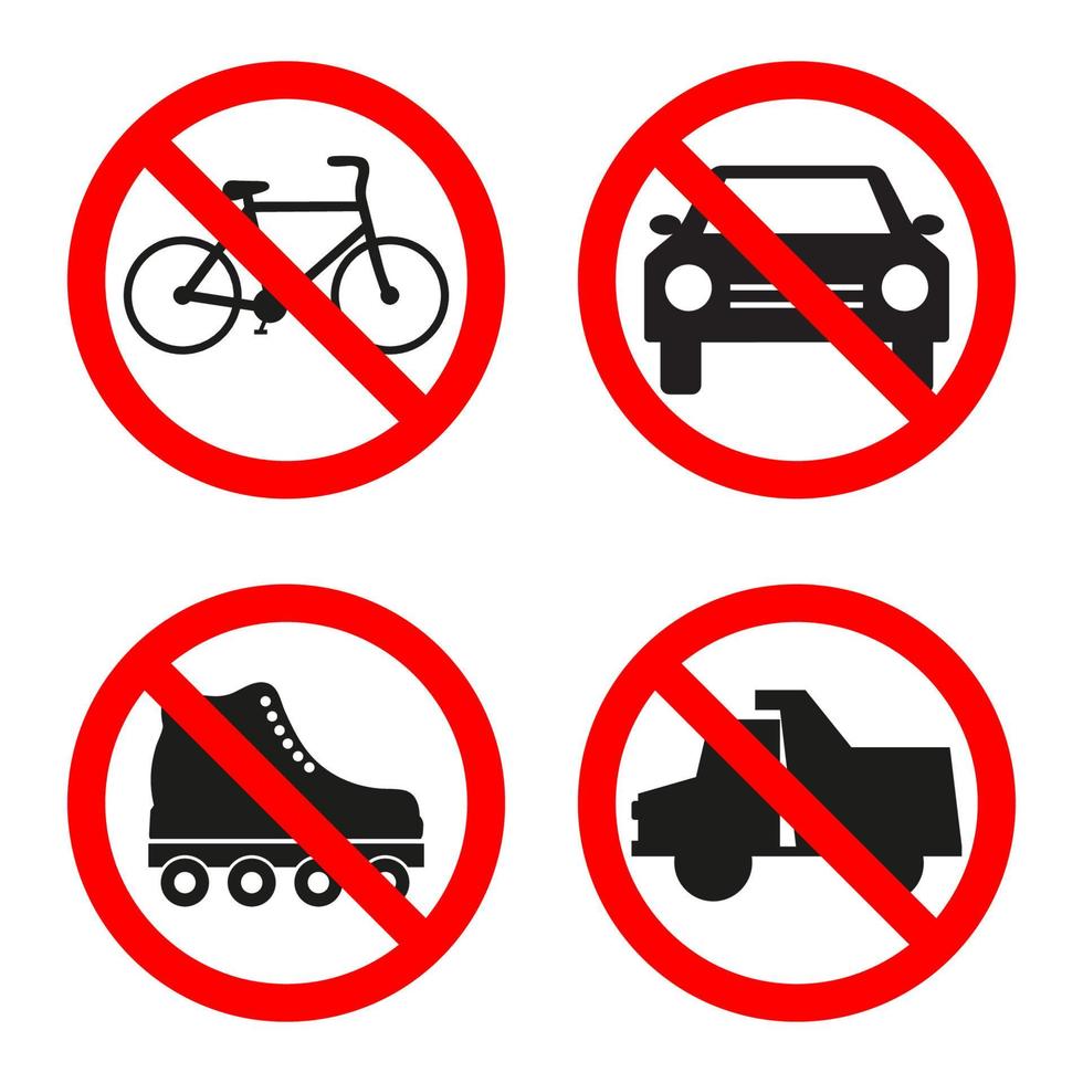 illustration sign prohibited traffic vector