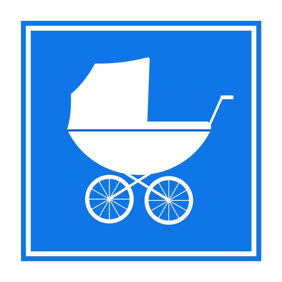 ilustración del logotipo del cochecito de bebé vector