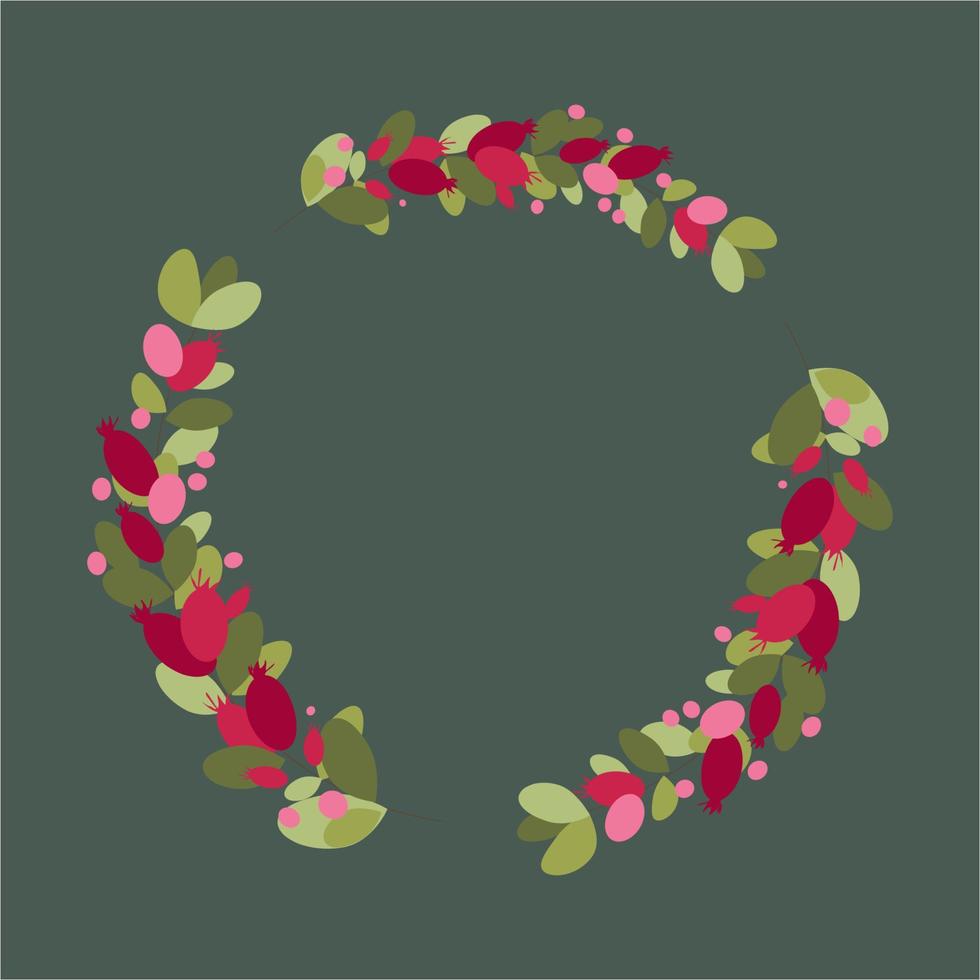 Christmas decor branches and sweets vector illustration