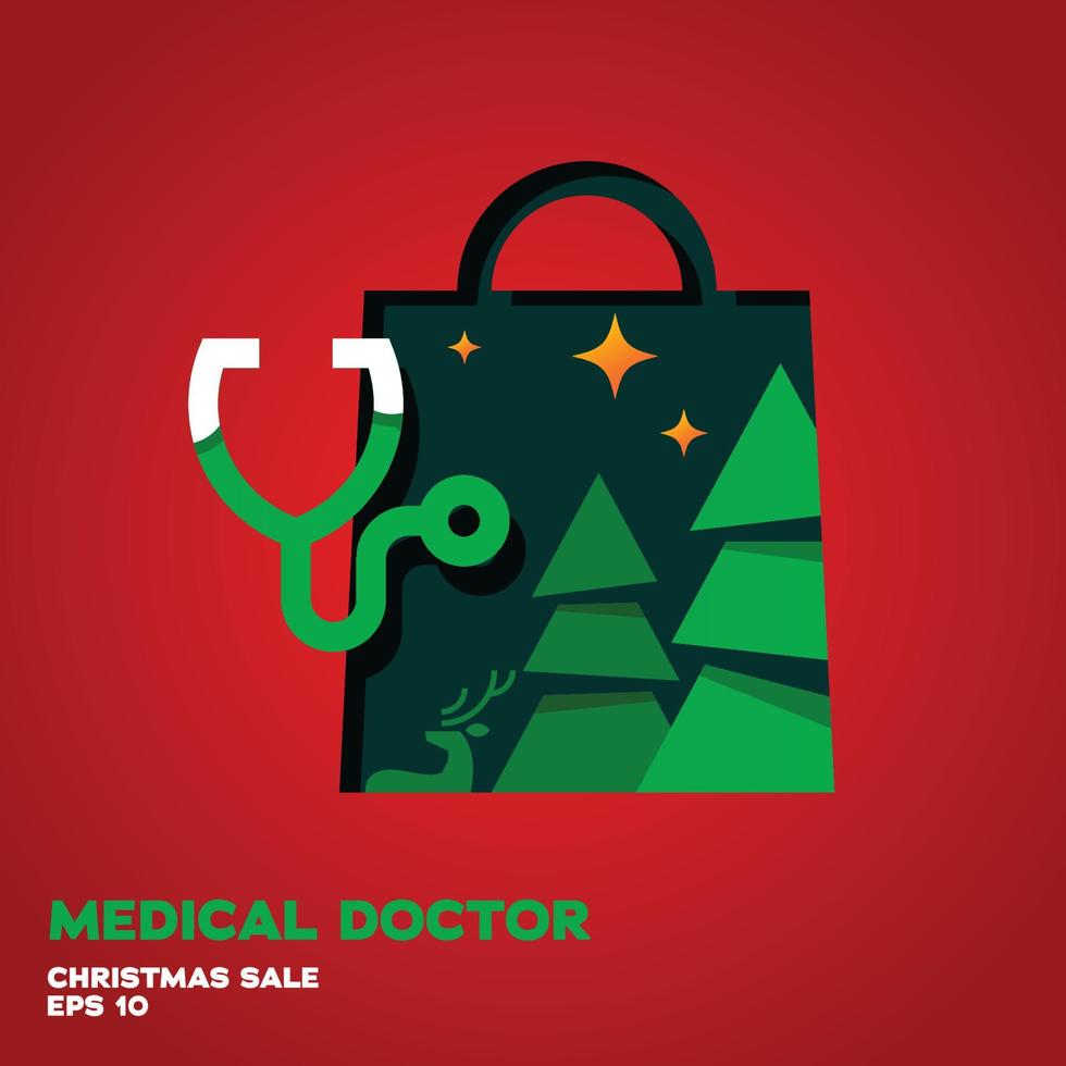 Medical Doctor Christmas Sale vector