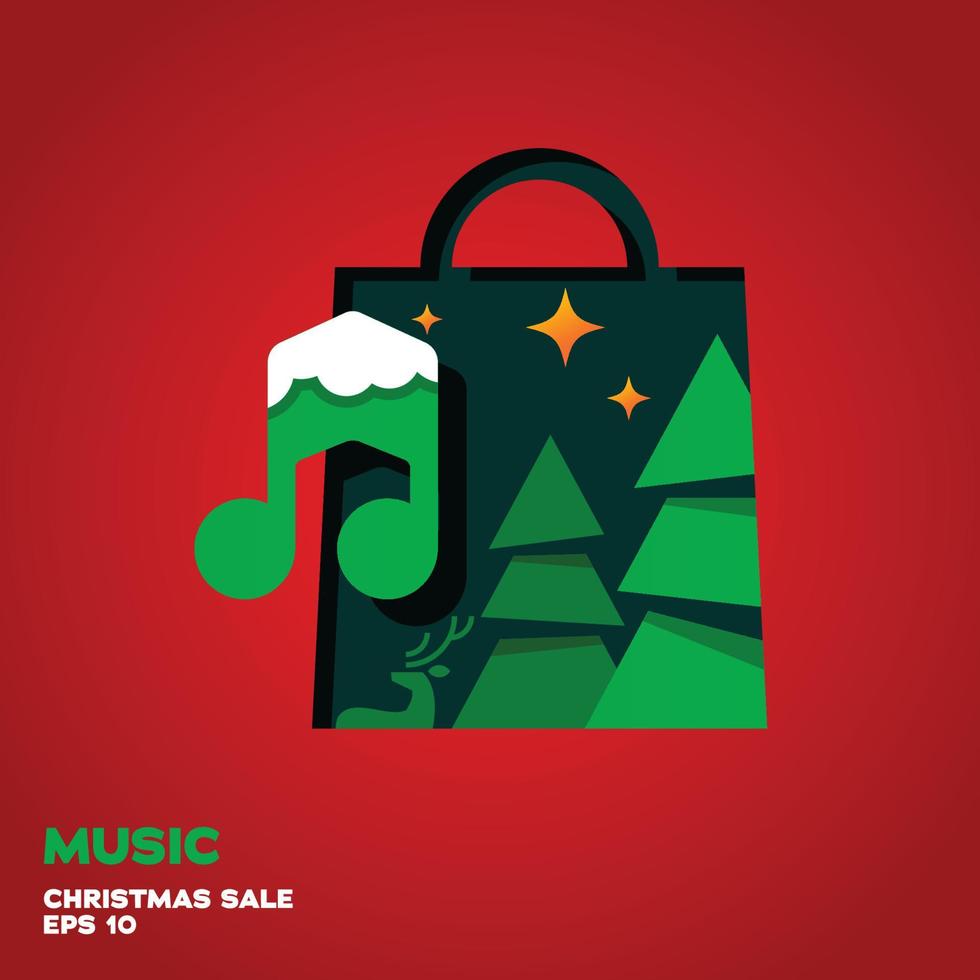 Music Christmas Sale vector