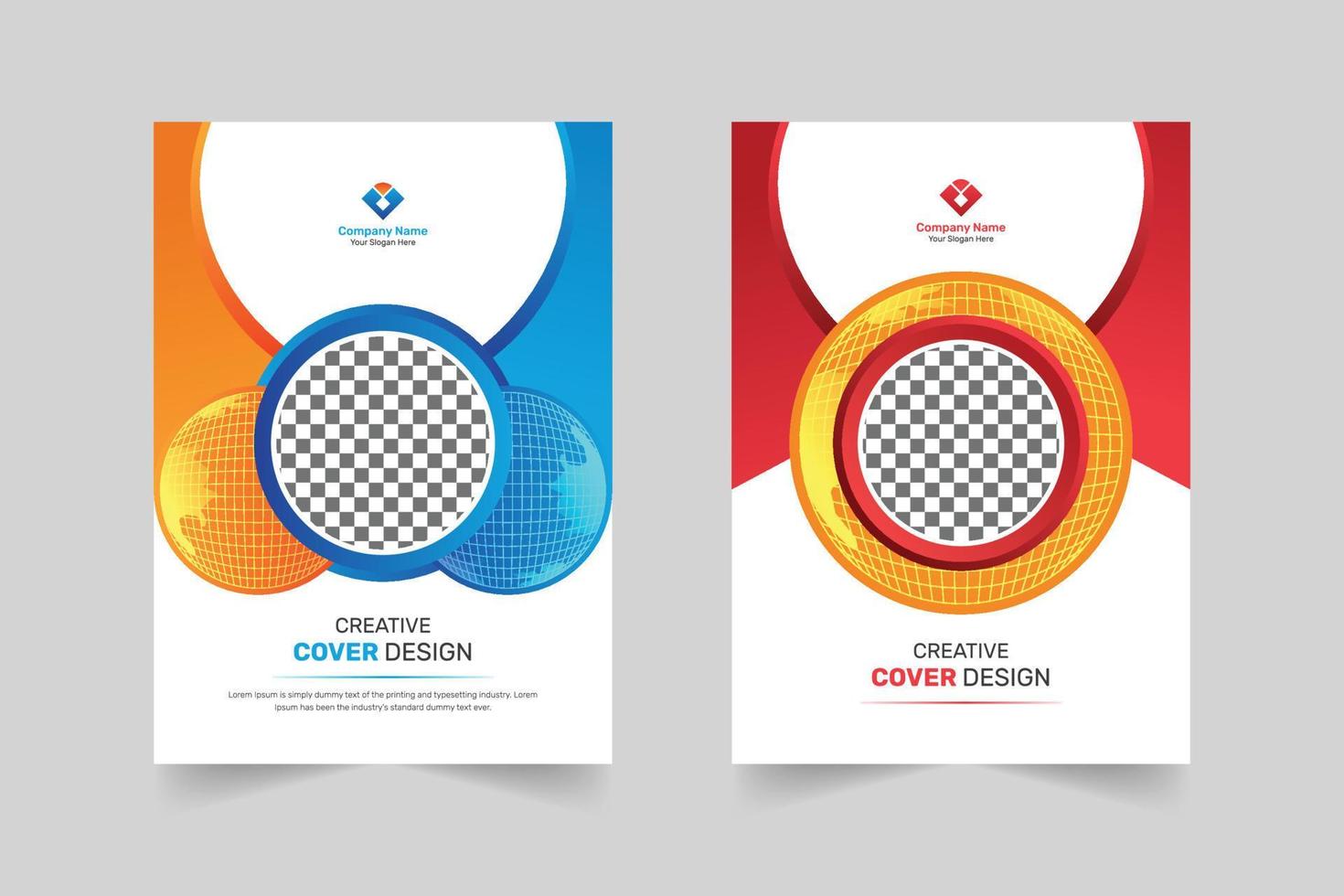 Simple minimal creative company profile cover design in vector