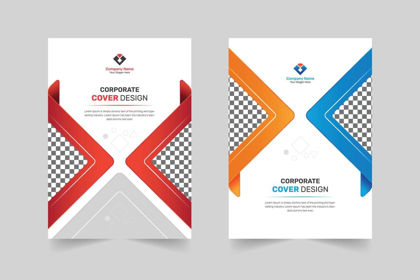 Simple minimal creative company profile cover design in vector