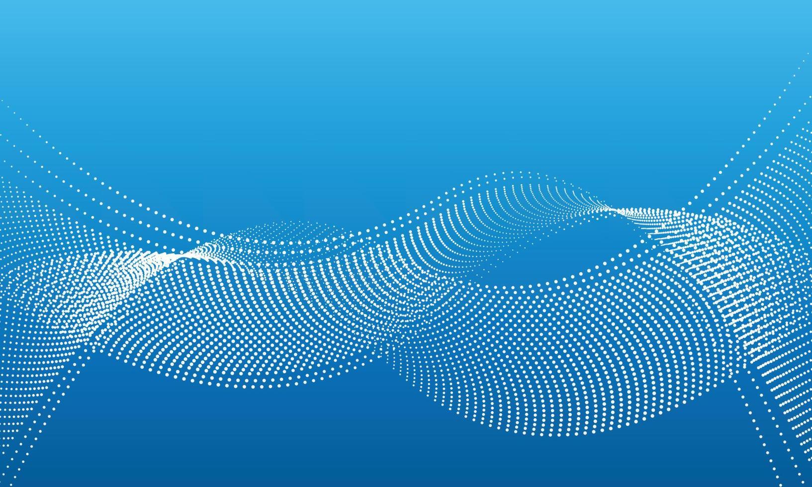 Abstract wave dotted line art digital technology vector background