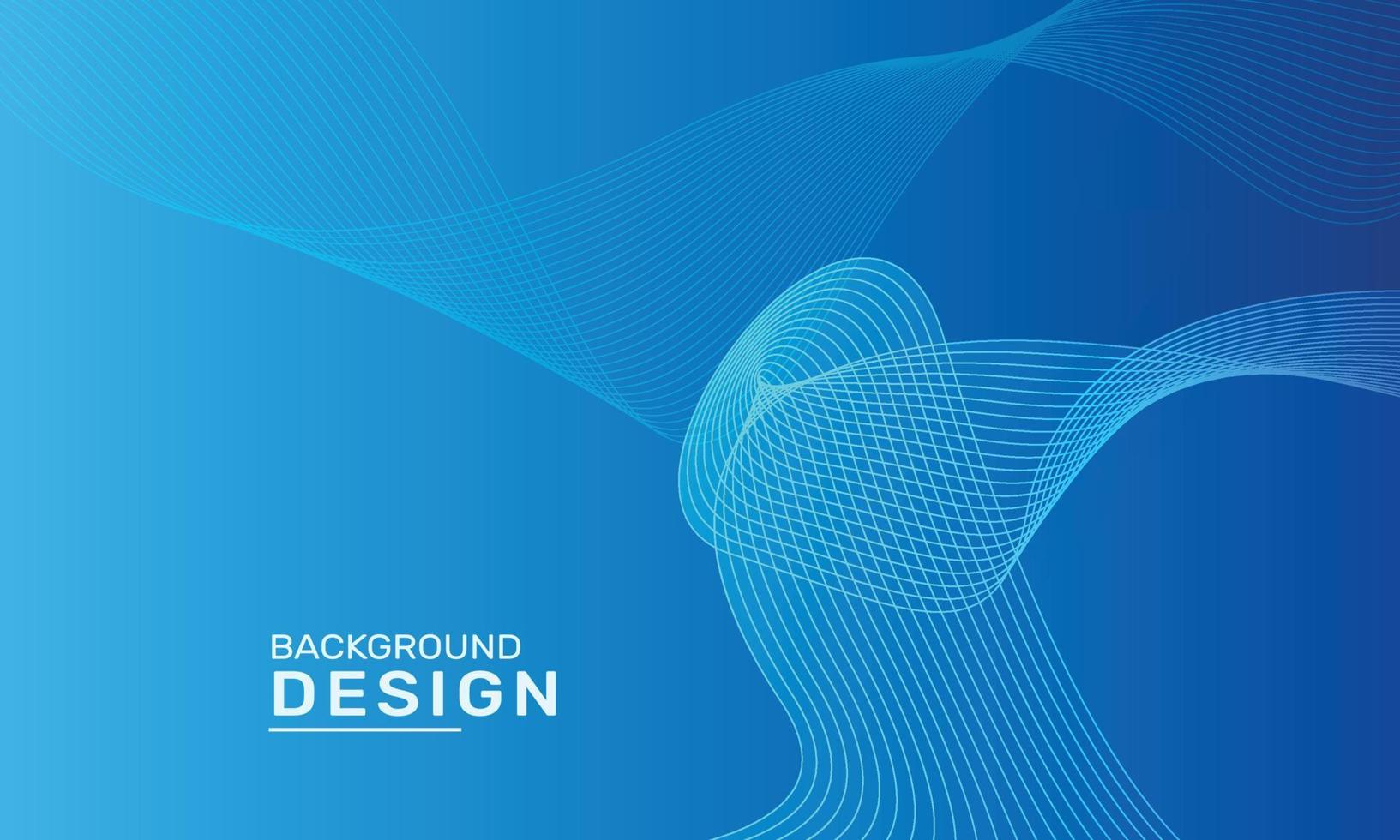 Blue abstract lines curve technology vector banner background design