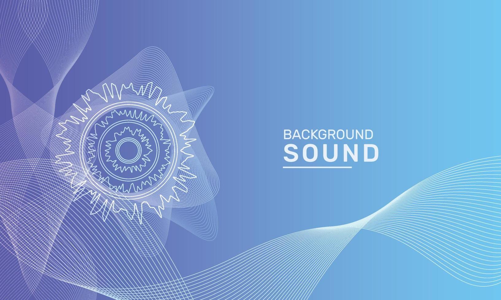 Sound wave abstract colorful motion lines digital audio technology vector background banner design