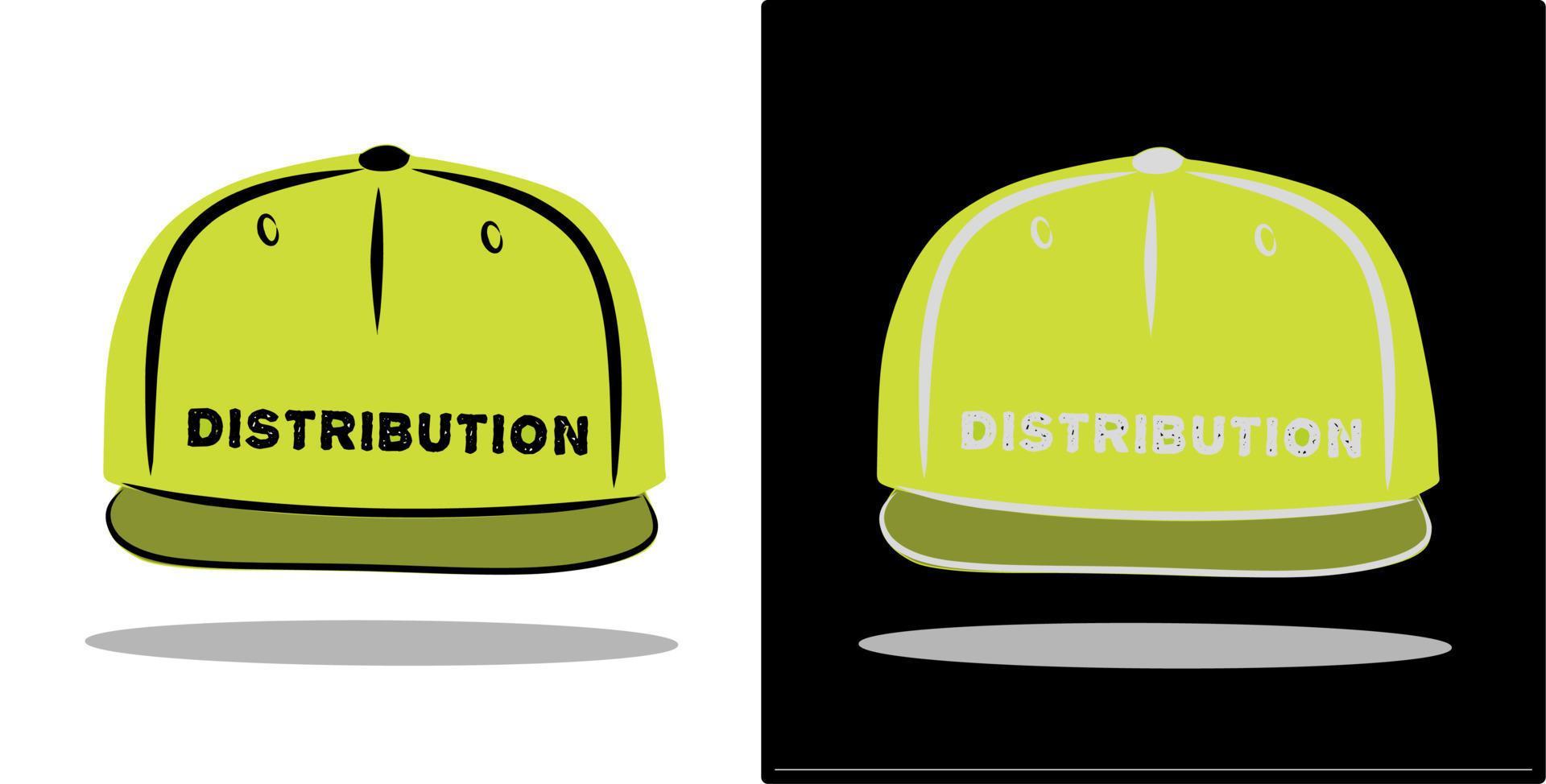 vector illustration of a hat, isolated on a black and white background