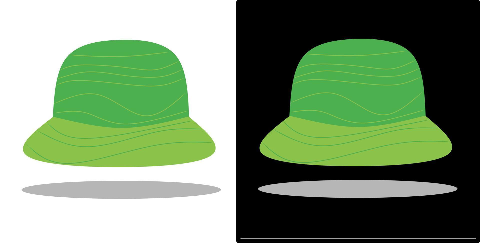 ilustración vectorial de un sombrero, aislado en un diseño de fondo blanco y negro vector